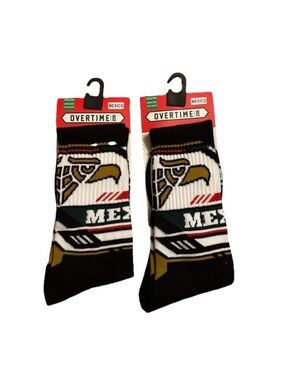 NWT Set Of 2 Youth Unisex Overtime Mexico Crew Socks - One Size